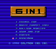 Caltron 6-in-1 title screenshot